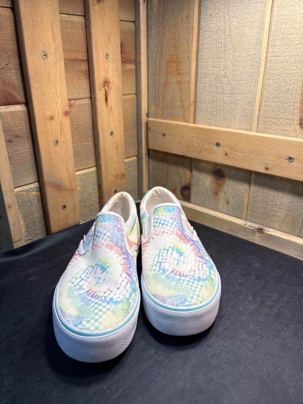 Airwalk WARIDE-J Womens Tie Dye Checker Platform Shoes Size US 9 UK 7 EU 40